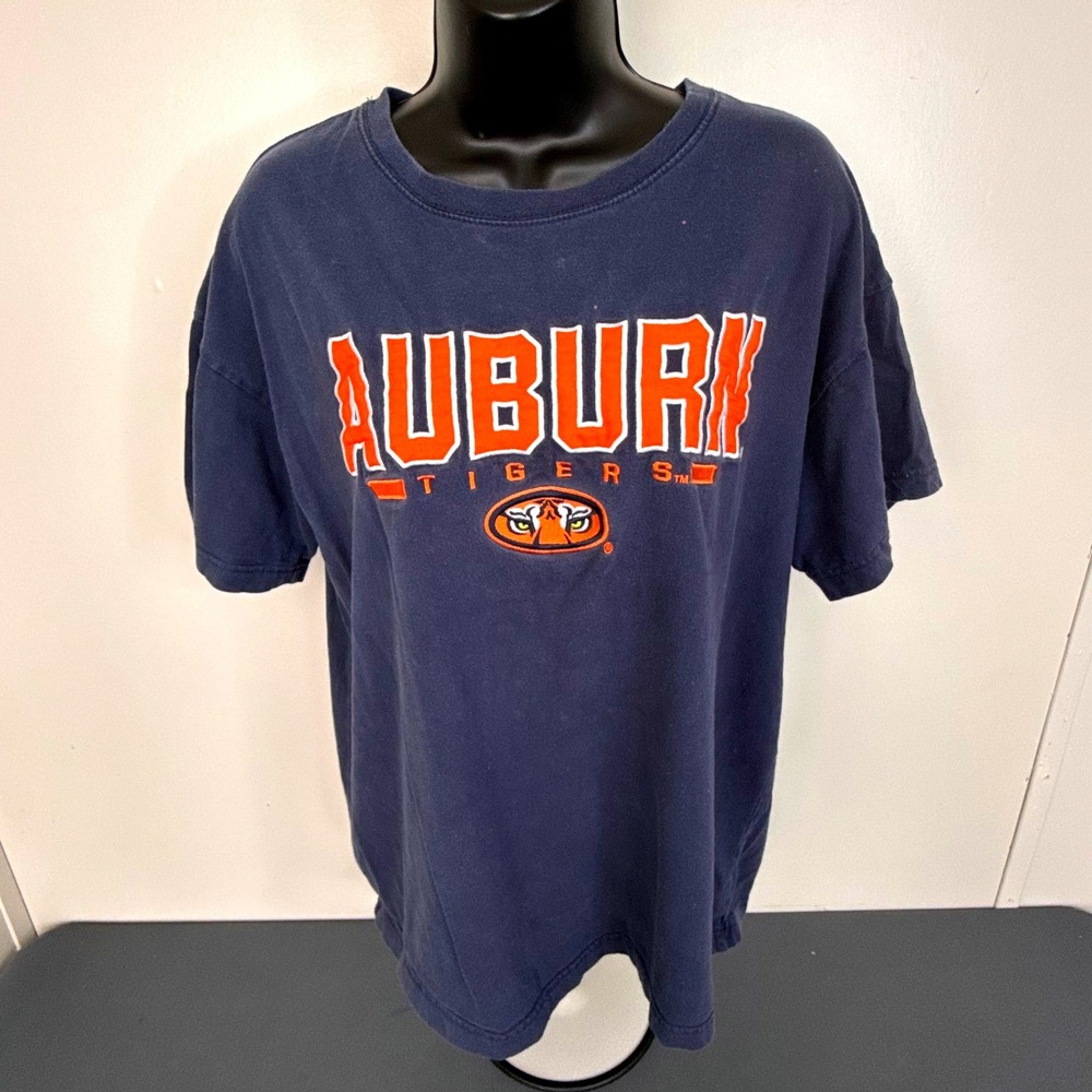 Old Varsity Brand T-Shirt Womens L Auburn Tigers NCAA Gameday Graphic Embroidere